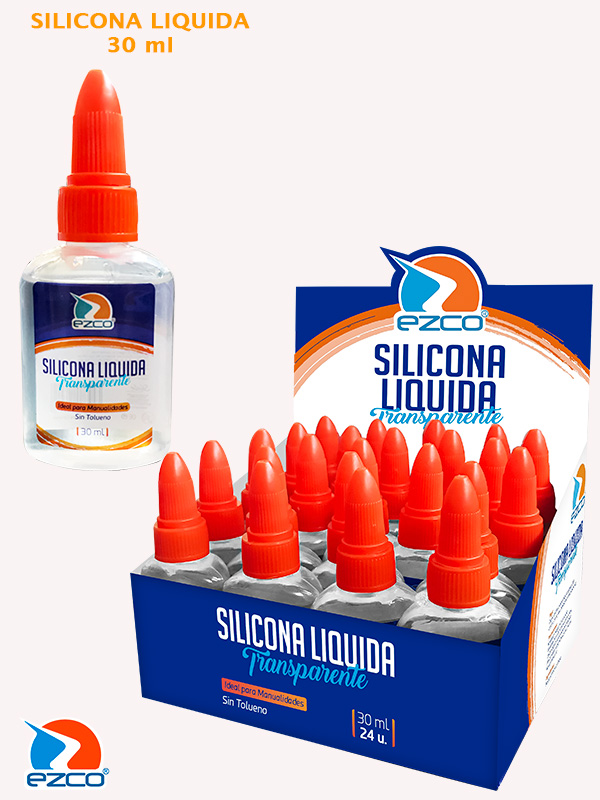 2 Silicona Liquida Transparente Adhesiva Ezco X 30ml