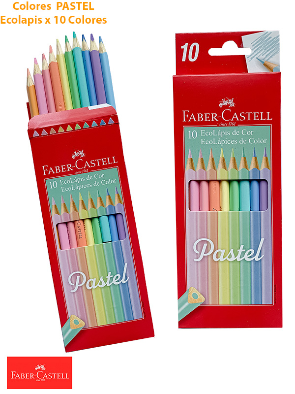 Lapices de Colores Pastel x 10 Faber Castell